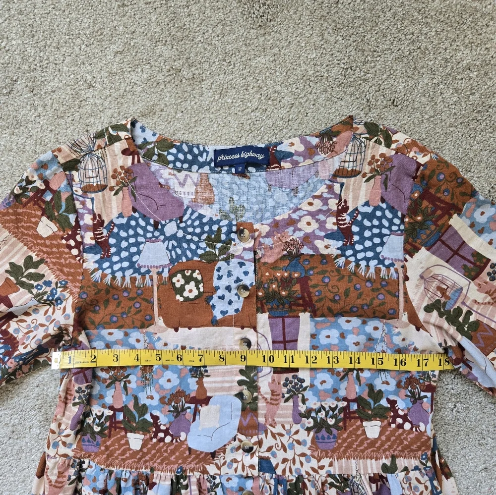 Princess Highway Sunday Sweetness Lounge Cat Babydoll Dress Size 12 AU / 8 US - Picture 8 of 12